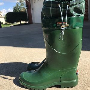Green Tommy Hilger Rainboots